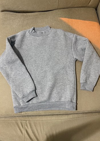 Diğer Gri Kadin Bisiklet Yaka Sweatshirt