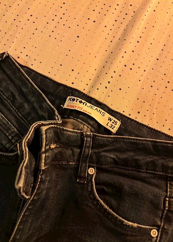 xs Beden lacivert Renk Kadın Koyu Mavi Dar Kesim Denim Jean