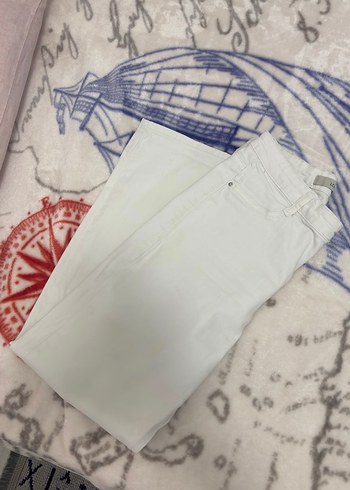 LC Waikiki Beyaz Duz Kesim Jean Pantolon