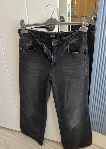 Defacto Koyu Gri Yikamali Rahat Denim Jean