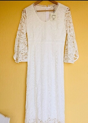 Koton Koton beyaz dantel elbise