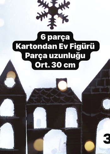 Karli Kis Koyu Kagit Dekor Seti