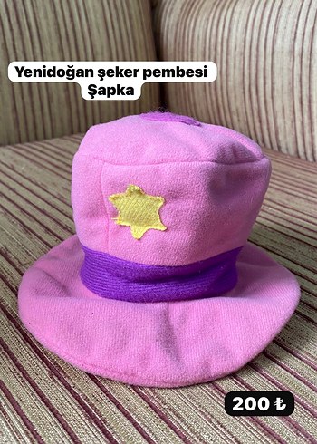 Markasız Ürün Yenidogan Bebek İcin Pembe Seker Sapka