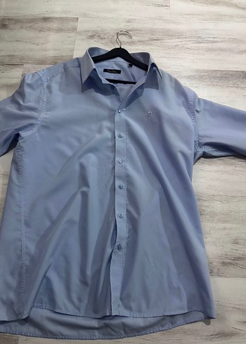 Pierre Cardin Pire Cardin Acik Mavi Klasik Gomlek