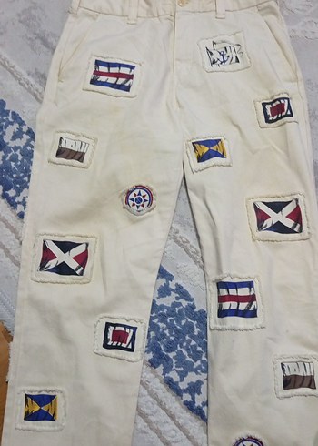 Gant Ekru Nautical Yama Detayli Cocuk Pantolonu