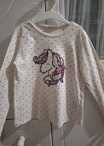 Kız Çocuk Beyaz Pamuklu Baskılı Eşofman Takımı - Görsel 2