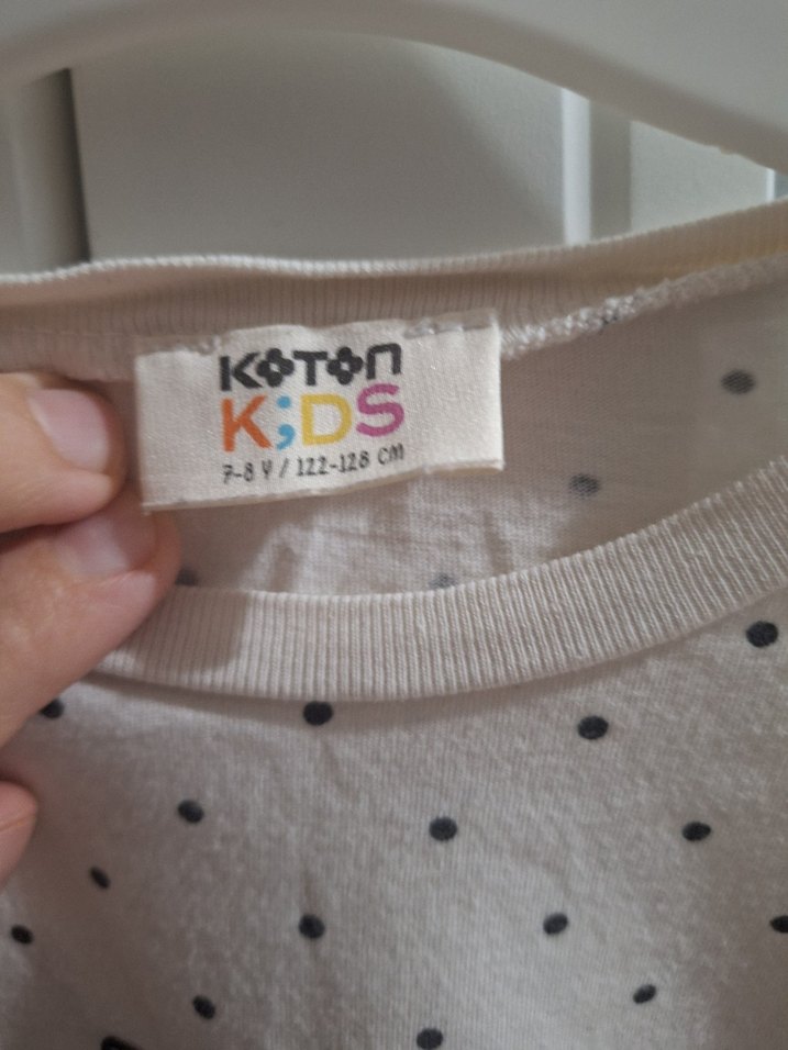 Kız Çocuk Beyaz Pamuklu Baskılı Eşofman Takımı - Görsel 4