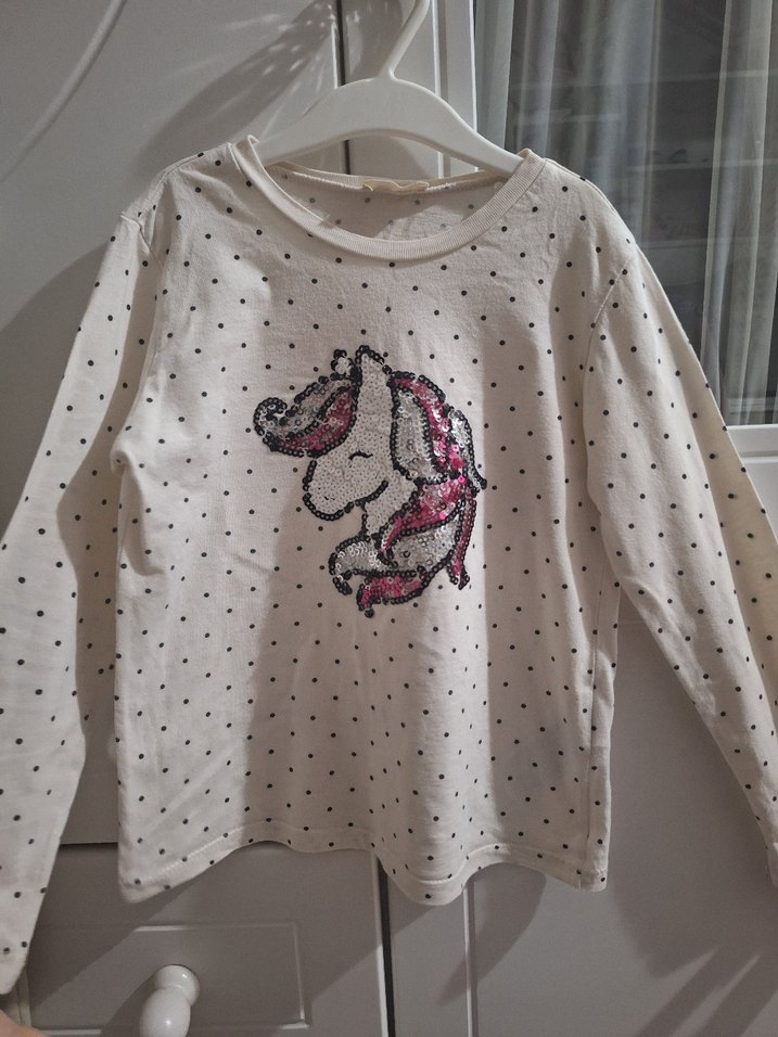 Kız Çocuk Beyaz Pamuklu Baskılı Eşofman Takımı - Görsel 2