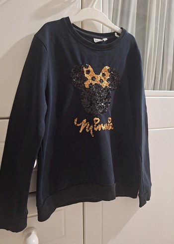 Kız Çocuk Altın Desenli Triko Sweatshirt - Görsel 2