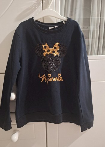 Kız Çocuk Altın Desenli Triko Sweatshirt - Görsel 5