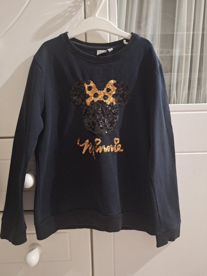 Kız Çocuk Altın Desenli Triko Sweatshirt - Görsel 5