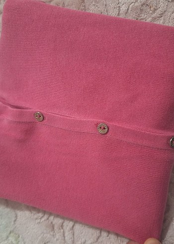 Kızlar İçin Düğmeli Pembe Hırka - Görsel 2