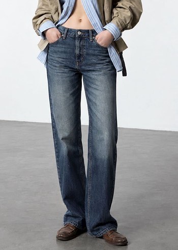 Trendyol & Milla Mavi Yikamali Rahat Kesim Denim Jean
