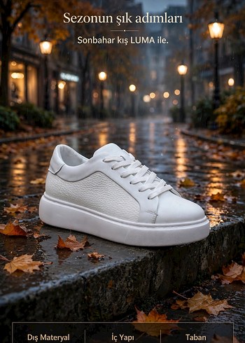 Diğer Luma Beyaz Deri Sneaker