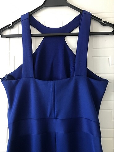 Zara Saks mavisi sırt ve omuz detaylı