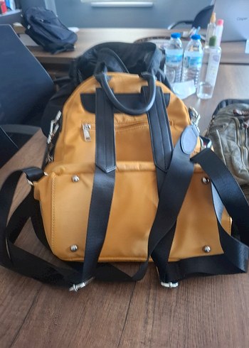 ÇÇS Sarı Kadın Sırt Çantası, Tokalı, Minimalist