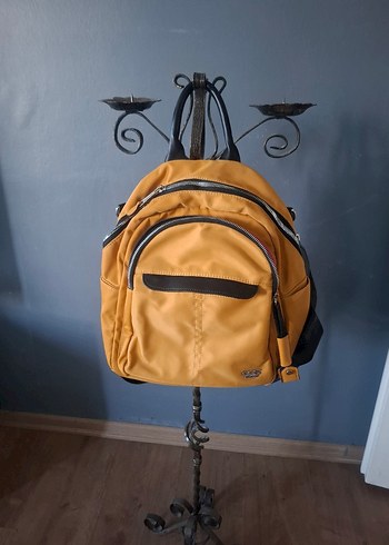 Beden sarı Renk Sarı Kadın Sırt Çantası, Tokalı, Minimalist