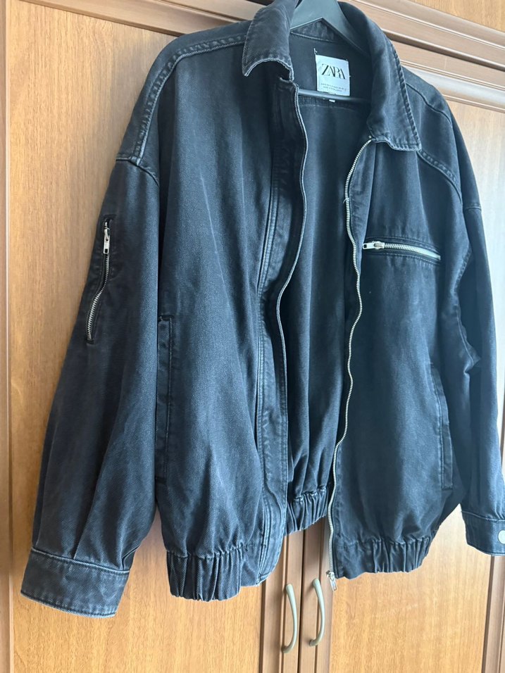 Zara antrasit Denim Ceket — görsel 4/5