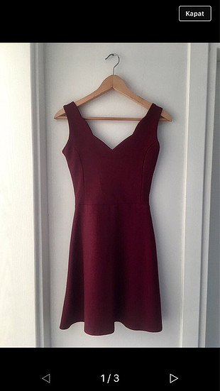 Bordo elbise 