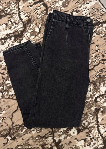 Diğer Koyu Siyah Denim Jean