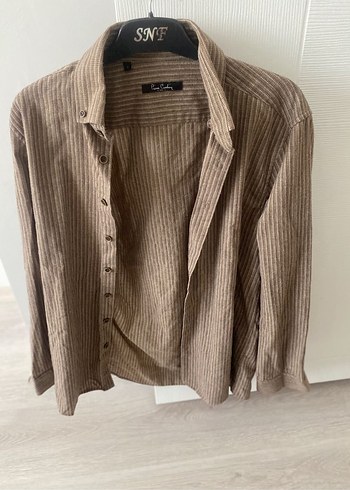 Pierre Cardin Bej Cizgili Rahat Gomlek