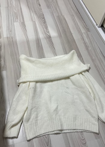 Zara Ekru Oversize Triko Kazak