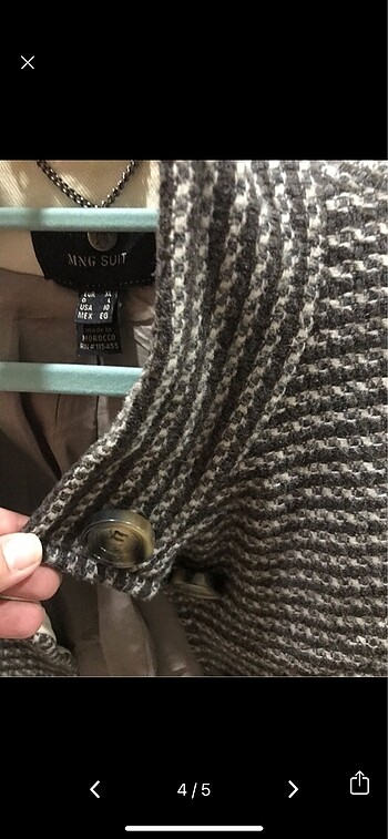 l Beden yeşil Renk Mango kadın ceket