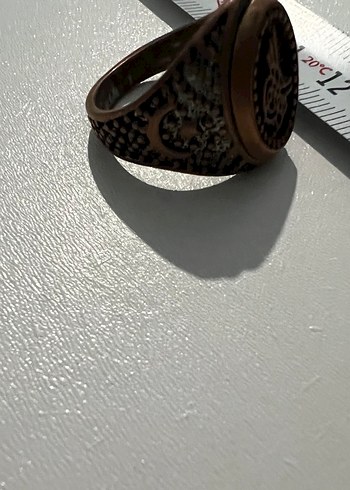 Osmanli Tugrali Vintage Bronz Metal Yuzuk