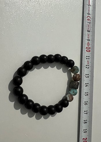 Mat Siyah Boncuklu Minimalist Bileklik