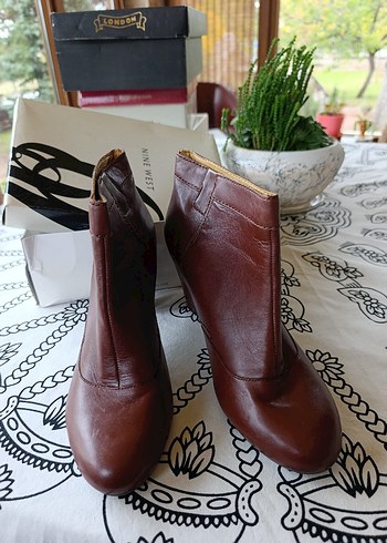 Nine West Ninewest Kahverengi Gercek Deri Bilek Bot