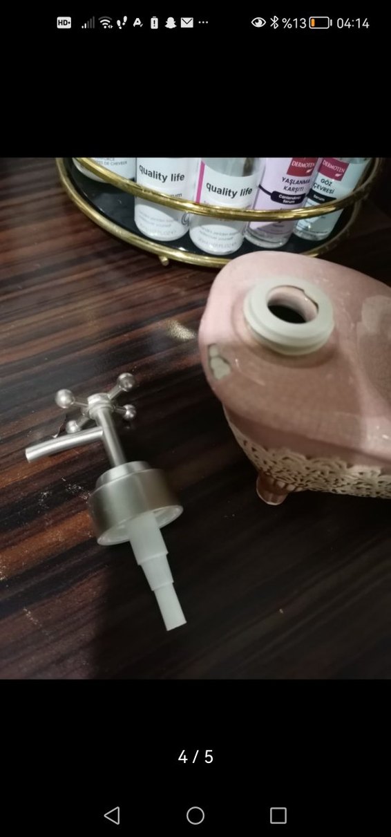 Ayaklı Seramik Sıvı Sabunluk - Görsel 4