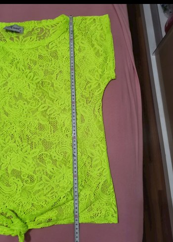 Yeşil Dantelli Bluz - Görsel 7