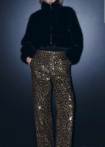 Zara Leopar Payet Pantolon