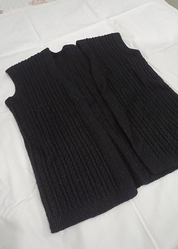 Zara Siyah Fitilli Triko Yelek Minimal Ve Sik