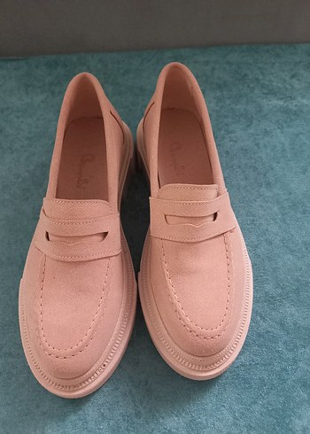 Bambi Pudra Pembe Suet Loafer Siklik Ve Rahatlik Bir Arada