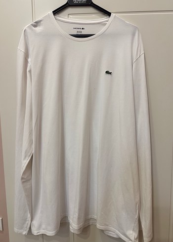 Lacoste Beyaz Uzun Kollu Tisort
