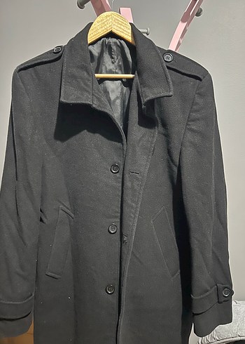 Diğer Moda Di Centone Sik Ve Rahat Siyah Uzun Kaban