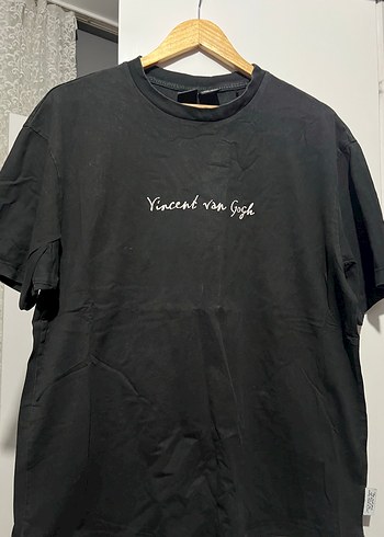 Bershka Vincent Van Gogh Siyah Oversize Tisort