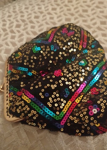Louis Vuitton Renkli Payetli Siyah Mini Canta
