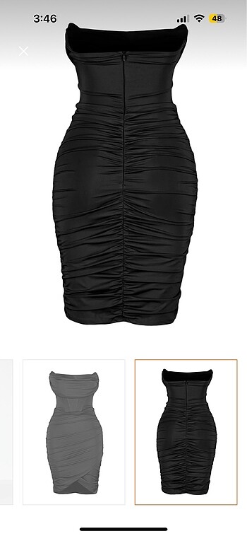 40 Beden siyah Renk Trendyol straplez elbise