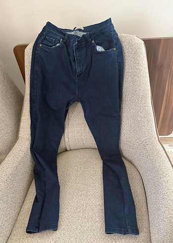 Diğer Koyu Lacivert Dar Kesim Denim Jean