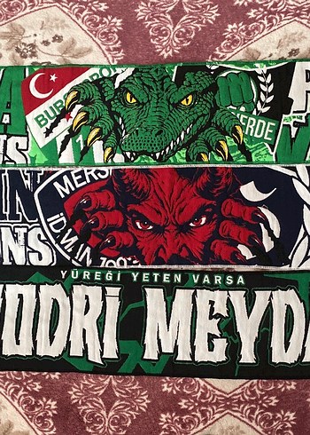 Diğer Uzun Yesil Rock Punk Desenli Erkek Atki