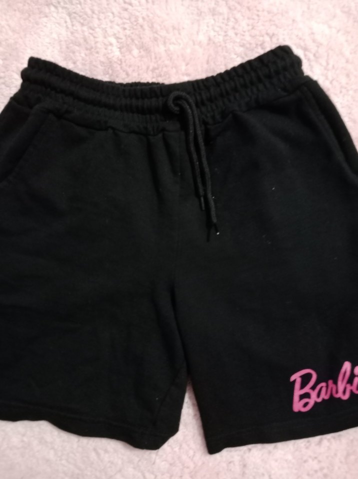 Barbie yazılı Siyah Şort — görsel 2/3