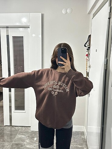 Kahverengi oversize sweat