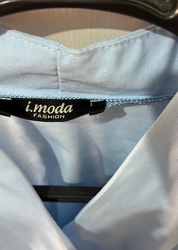 Diğer İ Moda Acik Mavi V Yaka Elbise