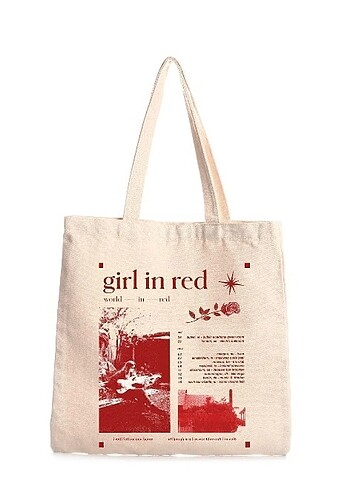 Girl in red bez çanta