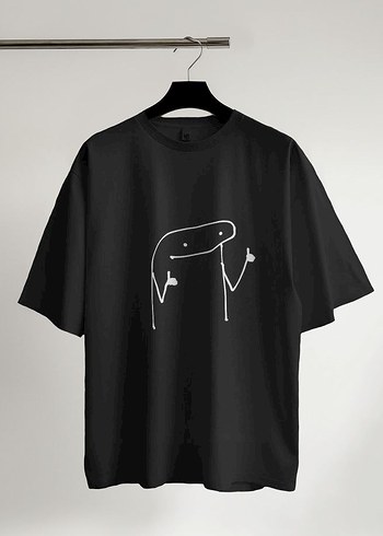 Diğer Minimal Siyah Oversize Tisort