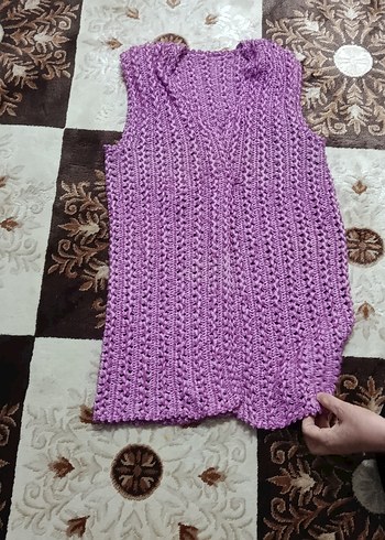 Diğer Lila Orgu Kolsuz Yelek Rahat Ve Sik