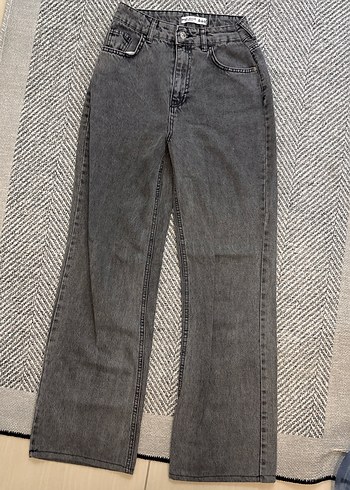 Defacto Koyu Gri Yuksek Bel Denim Jean