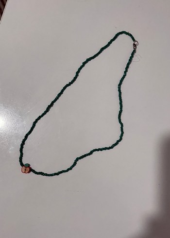 Diğer Bohem Yesil Boncuklu İnce Kolye